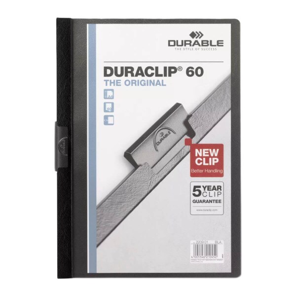 duraclip 60 Report Cover Plastic Black